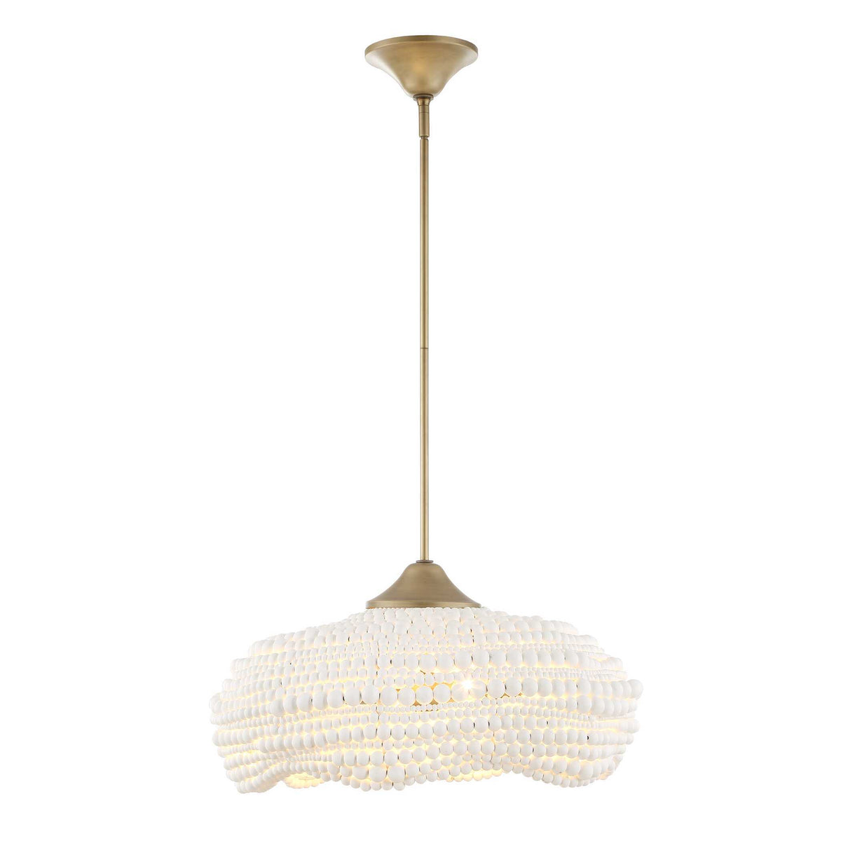 Biddeford 5 Light Beaded Pendant - Gold / White by Uttermost - View 10