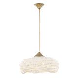 Biddeford 5 Light Beaded Pendant - Gold / White by Uttermost - View 10