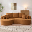 106 in. 2 - Piece Fabric Cloud Curved Sectional Boucle Sofa,CHAISE LOUNGE, NOMAD - sold by Home Elegance USA