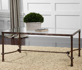 Warring Iron Coffee Table - Dark Brown by Uttermost - View 2