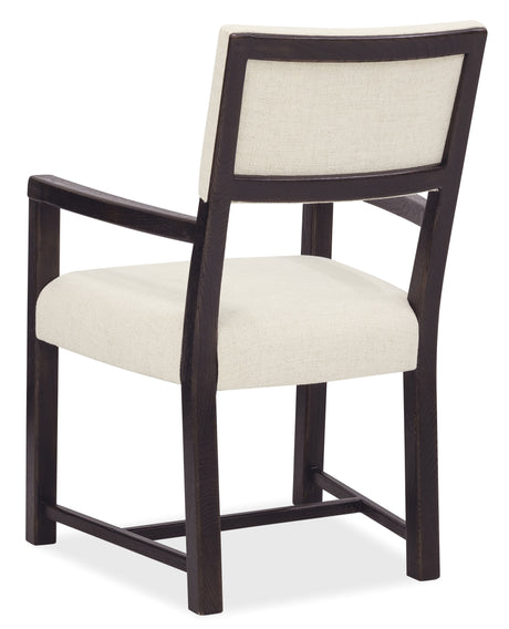 Driftwood Upholstered Arm Chair (Set of 2) Burnt Timber / Beige - Black / Beige by Hooker Furniture - View 3