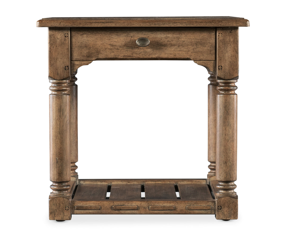 Americana End Table - Light Brown by Hooker Furniture - View 5