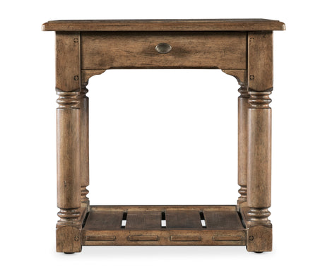 Americana End Table - Light Brown by Hooker Furniture - View 5