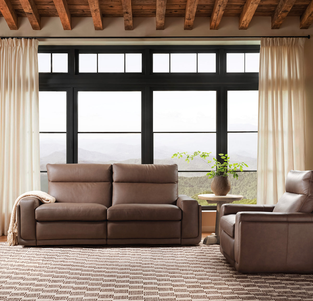 Simone ZG 2 over 2 Power Sofa With Power Headrest and BT speaker - Dark Brown by Hooker Furniture - View 9