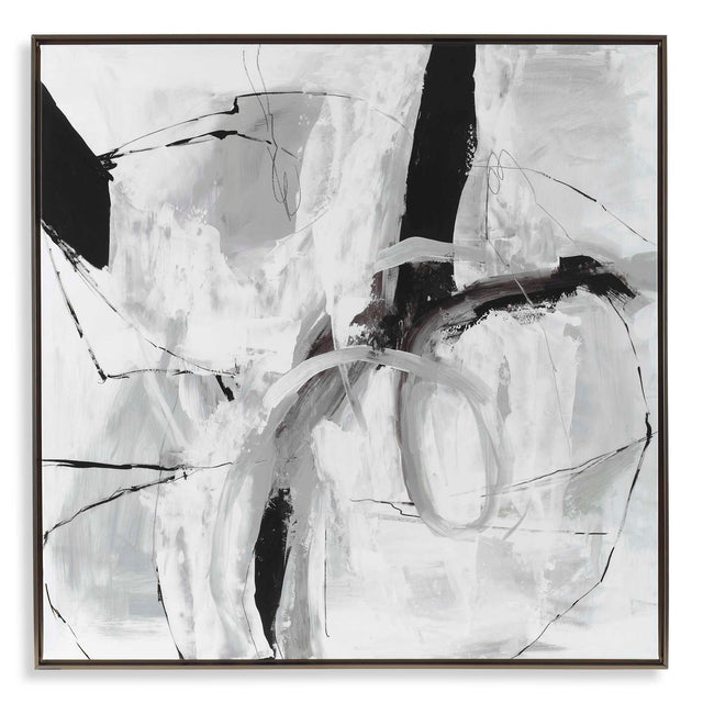 Looping Eternity Framed Abstract Art - Gray by Uttermost - View 1