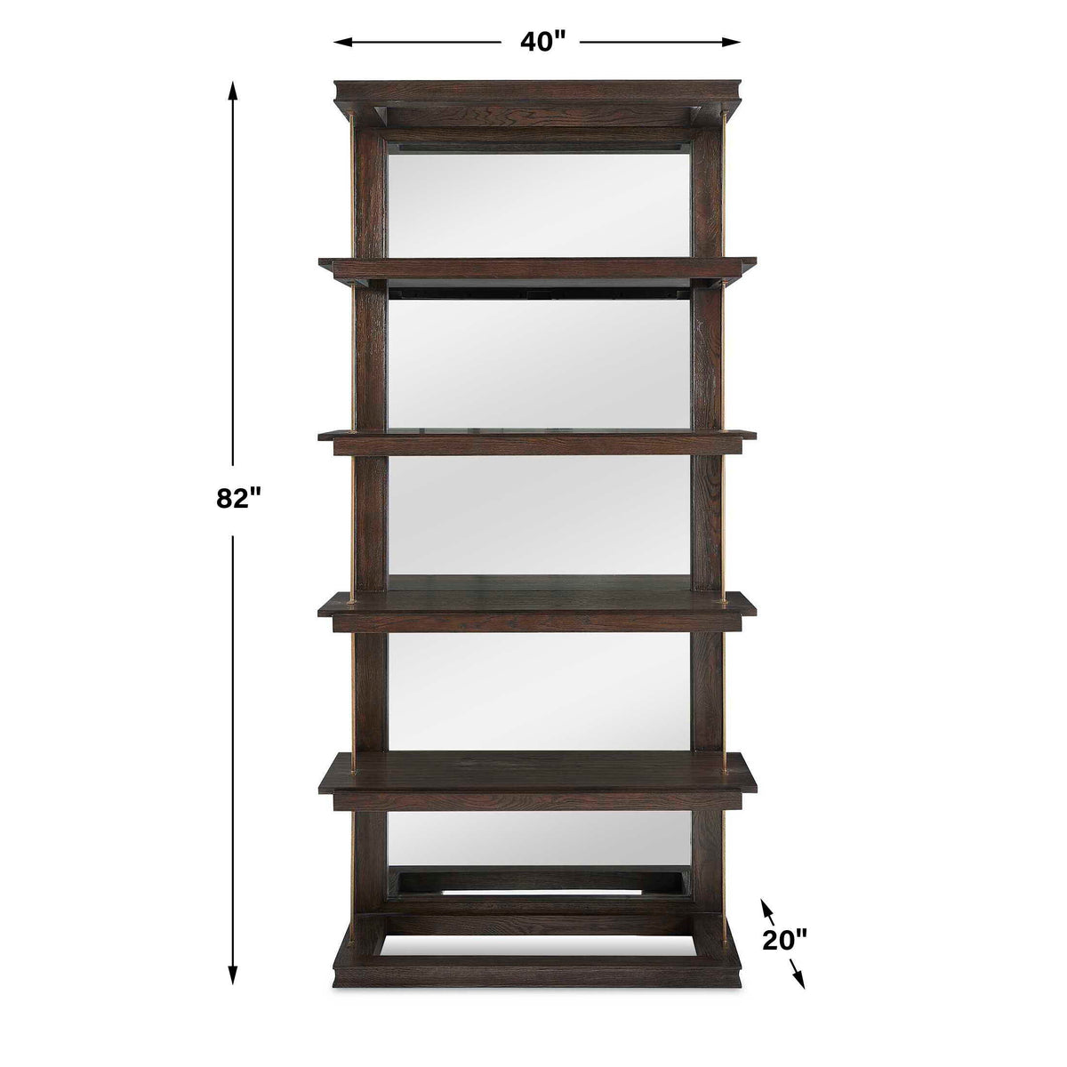 Kai Etagere Dark Walnut - Dark Brown by Uttermost - View 8