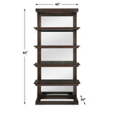 Kai Etagere Dark Walnut - Dark Brown by Uttermost - View 8
