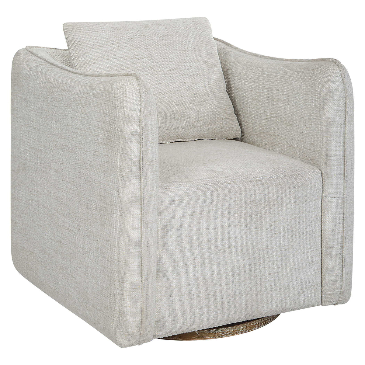 Corben Swivel Armchair - Silver by Uttermost - View 4