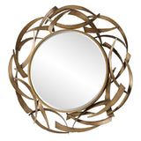 Cutting Edge Bronze Round Mirror by Uttermost - View 4