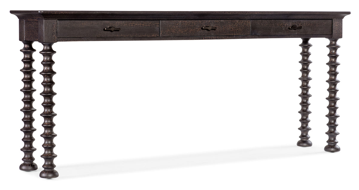 Big Sky Turned Leg Sofa Table - Black by Hooker Furniture - View 1