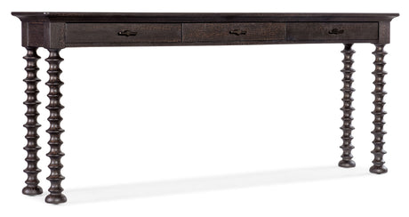 Big Sky Turned Leg Sofa Table - Black by Hooker Furniture - View 1