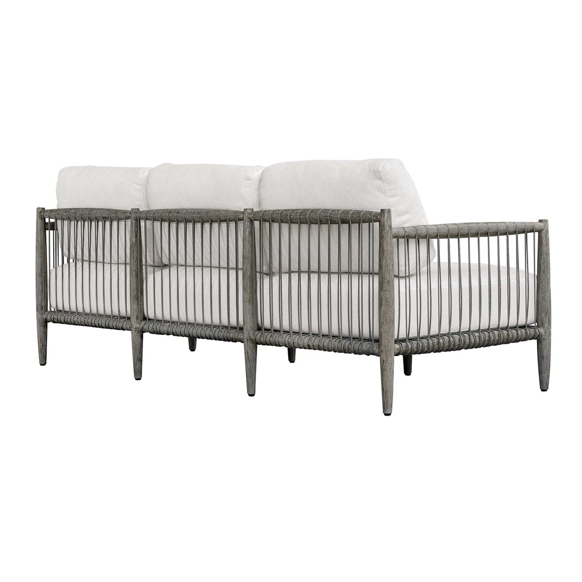 Borneo Outdoor Sofa Brown / Oyster White - White / Dark Brown by Uttermost - View 11