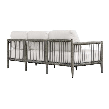 Borneo Outdoor Sofa Brown / Oyster White - White / Dark Brown by Uttermost - View 11