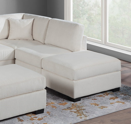Contemporary Sectional Sofa Set Reversible L/R Chaise Sofa Beige Corduroy Upholstered Pillows Living Room Furniture - sold by Home Elegance USA