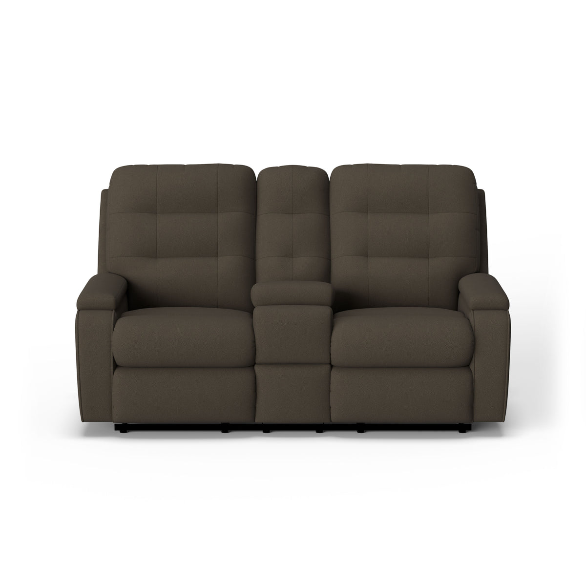 Kerrie Transitional Fabric Power Reclining Loveseat With Console | Flexsteel
