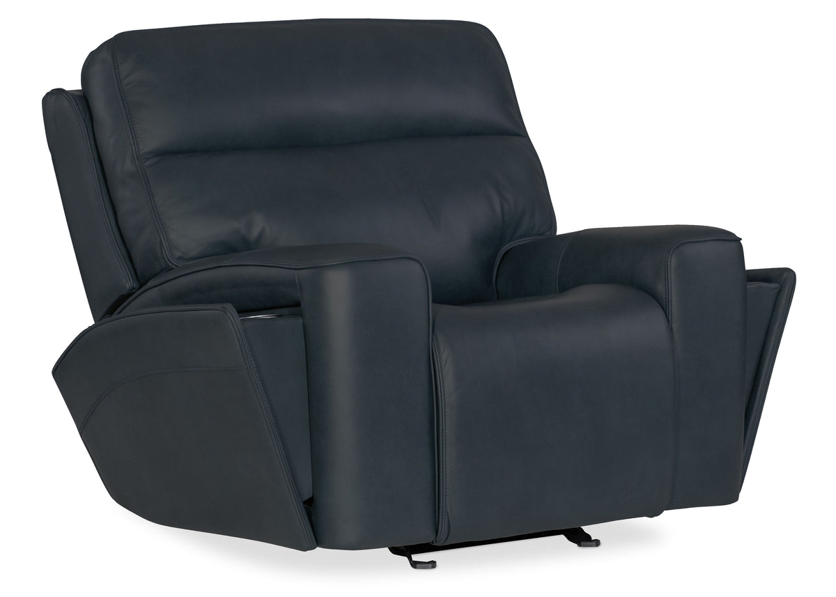 Riverton Power Gliding Recliner With Power Headrest/Lumbar - Blue by Hooker Furniture - View 8