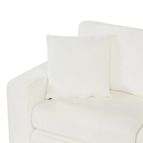 120.5' L-shaped Convertible Sofa Bed Modular Sectional Sofa Reversible Sleeper with Pull-Out Bed, Cup Holders, and Ample Storage Space for Living Room(Old SKU:N719S001940K), White - sold by Home Elegance USA