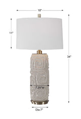 Zade Table Lamp Warm Gray - White by Uttermost - View 8