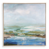 Lush Valley Framed Canvas - Light Blue by Uttermost - View 1