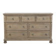Classic Bedroom Furniture 1pc Dresser with 7 Drawers and Jewelry Tray Traditional Design Furniture Gray Finish