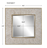Wharton Square Mirror - Gold / Beige by Uttermost - View 7