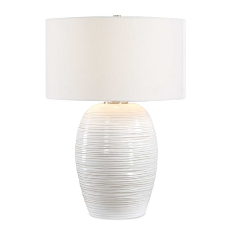Alkman Table Lamp - White by Uttermost - View 1