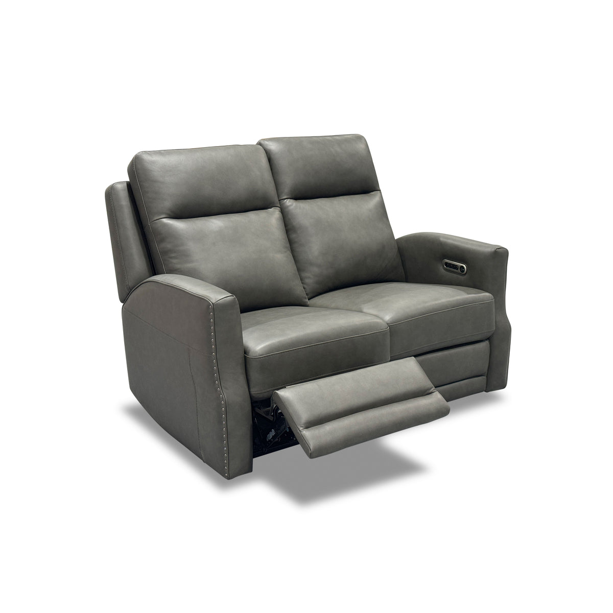 Maxwell Power Reclining Loveseat With Power Headrests And Lumbar - Cinder | Flexsteel