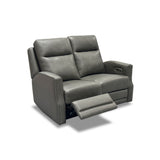 Maxwell Power Reclining Loveseat With Power Headrests And Lumbar - Cinder | Flexsteel
