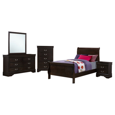 Bruno Cappuccino 5-piece Twin Bedroom Set - sold by Home Elegance USA