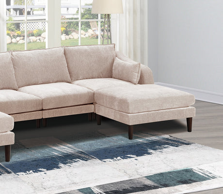 Modern Gorgeous 6pcs Modular Sectional Set Armless Chairs One Arm Chair Ottoman U-Shaped Couch Living Room Furniture - sold by Home Elegance USA