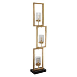 Cielo Staggered Rectangles Floor Lamp - Gold / Black by Uttermost - View 3