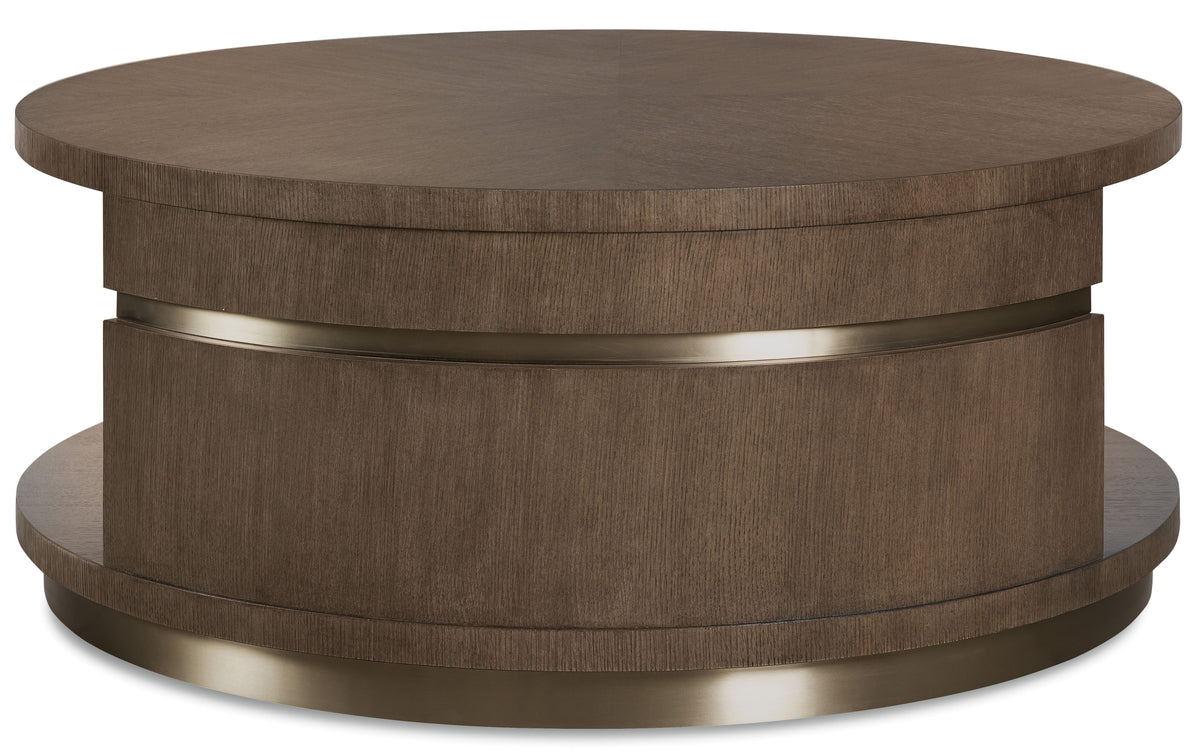 Commerce And Market Roll With It Round Coffee Table - Dark Brown by Hooker Furniture - View 4