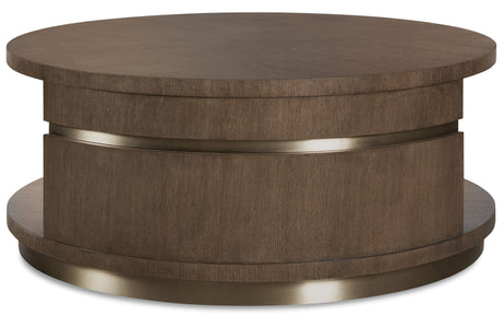 Commerce And Market Roll With It Round Coffee Table - Dark Brown by Hooker Furniture - View 4