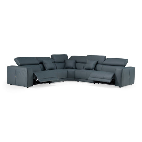 Dalton Modern Italian Blue Leather Sectional with Power Recliners – VIG Furniture - sold by Home Elegance USA