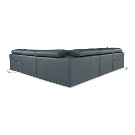 Dalton Modern Italian Blue Leather Sectional with Power Recliners – VIG Furniture - sold by Home Elegance USA