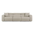 Dalton - Modern Italian Light Grey Leather 4-Seat Sofa + 2 Recliners - View Image 1