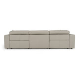 Dalton - Modern Italian Light Grey Leather 4-Seat Sofa + 2 Recliners - View Image 1
