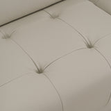 Dalton - Modern Italian Light Grey Leather 4-Seat Sofa + 2 Recliners - View Image 1