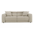 Dalton - Modern Italian Light Grey Leather 3-Seat Sofa + 2 Recliners - View Image 1