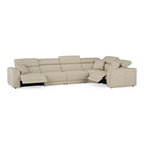 Dalton Italian Leather Power Reclining Sectional Sofa – Oyster | VIG Furniture VGDTDALTON-OYS