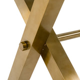 Modrest Dandy - Modern Golden & 15mm Glass Dining Table