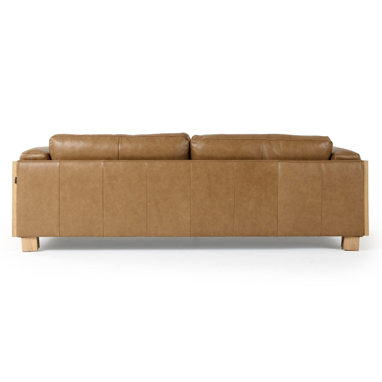 Divani Casa Danson - Modern Tan Leather + Wicker Sofa