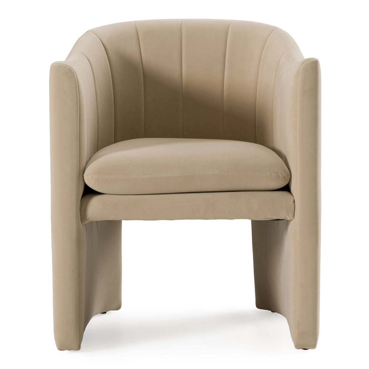 Beige armchair on a white background