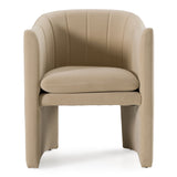 Beige armchair on a white background