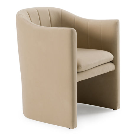 Marjorie & Danube Modern Walnut + Gold 7-Piece Dining Set with Beige Velvet Chairs | VIG - sold by Home Elegance USA