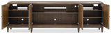 Melange Burleigh Entertainment Console - Dark Brown by Hooker Furniture - View 4