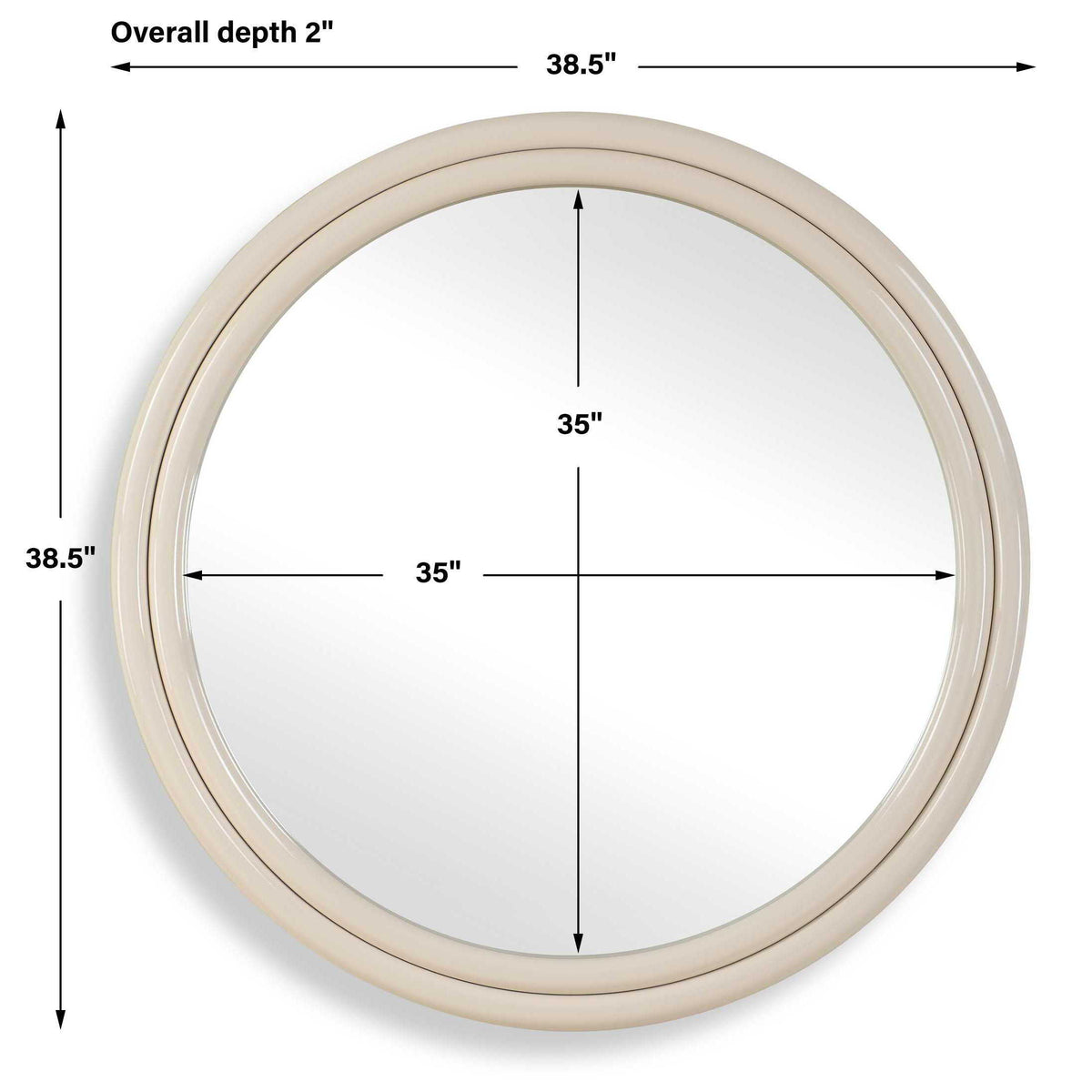 Florian Warm White Round Mirror by Uttermost - View 6