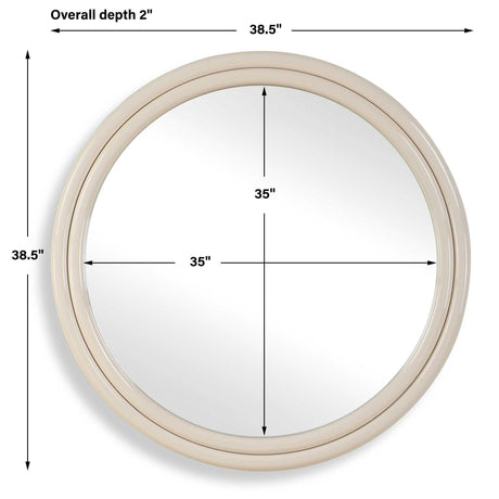 Florian Warm White Round Mirror by Uttermost - View 6