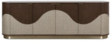 Commerce And Market Roll With It Four-Door Credenza - Dark Brown / Gray by Hooker Furniture - View 10