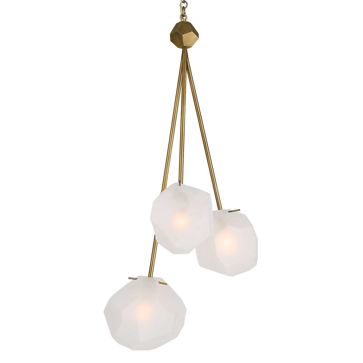 Geodesic 3 Light Pendant - White by Uttermost - View 4